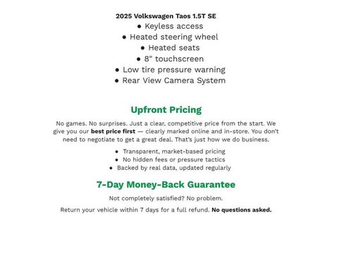 Used 2025 Volkswagen Taos SE image 2