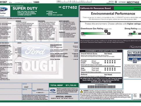 Used 2022 Ford F250 Lariat w/ Tremor Off-Road Package AWD/4WD image 2