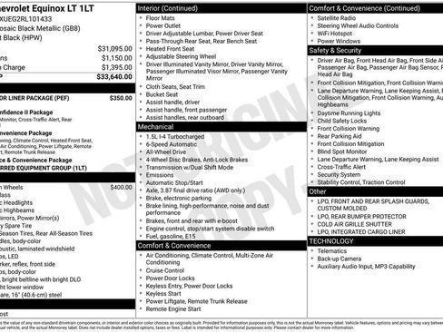 Certified 2024 Chevrolet Equinox LT w/ LPO, Floor Liner Package image 10