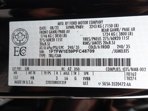 Used 2023 Ford F150 Lariat w/ Equipment Group 502A High AWD/4WD image 71