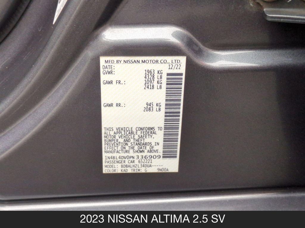 Used 2023 Nissan Altima 2.5 SV FWD image 25
