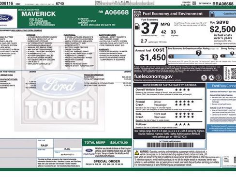 Certified 2024 Ford Maverick XL FWD image 38