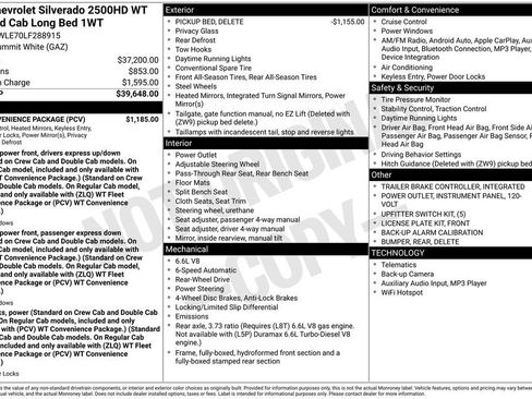 Used 2020 Chevrolet Silverado 2500 W/T w/ WT Convenience Package image 5