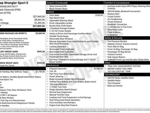 Used 2018 Jeep Wrangler Sport image 5