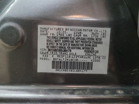 Used 2025 Nissan Versa SV w/ Trunk Package FWD image 33