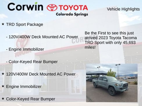 Used 2023 Toyota Tacoma TRD Sport AWD/4WD image 4