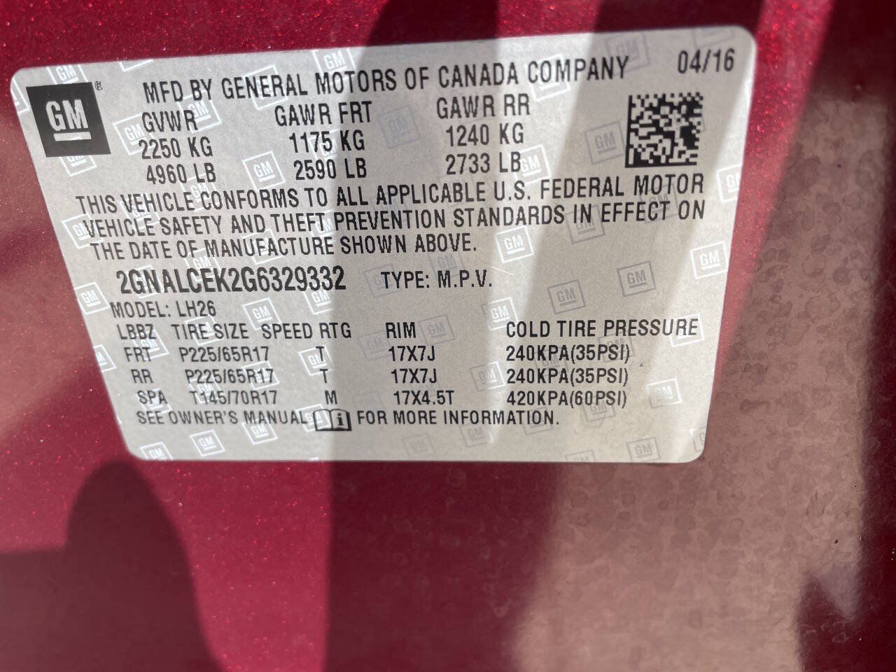 Used 2016 Chevrolet Equinox LT w/ Convenience Package FWD image 29