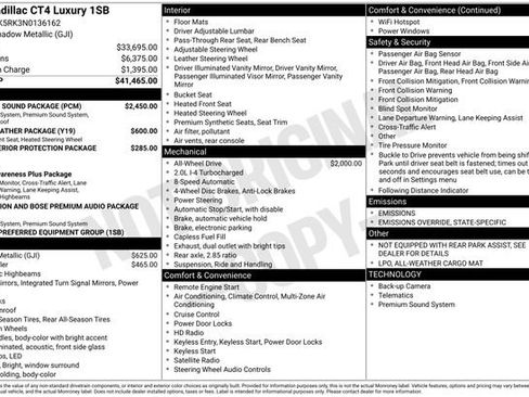 Certified 2022 Cadillac CT4 Luxury w/ Sun And Sound Package image 34