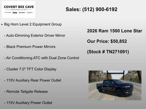 New 2026 RAM 1500 Lone Star AWD/4WD image 12