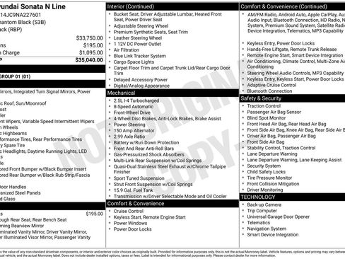 Used 2022 Hyundai Sonata N Line image 37