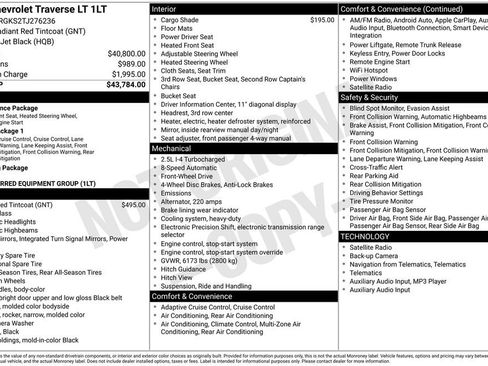 New 2026 Chevrolet Traverse LT image 4