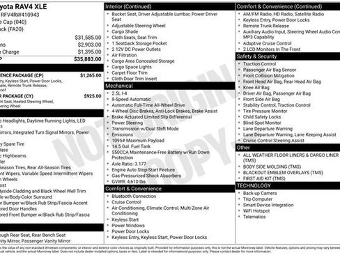 Used 2024 Toyota RAV4 XLE w/ Convenience Package AWD/4WD image 26