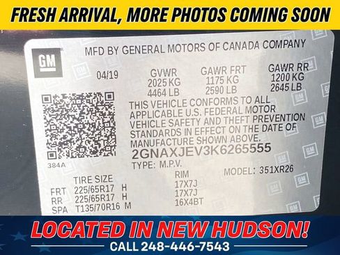 Used 2019 Chevrolet Equinox LT w/ Driver Convenience Package FWD image 14