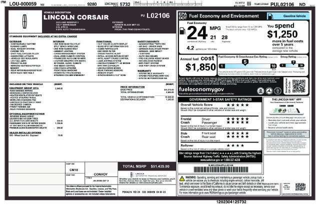 Used 2023 Lincoln Corsair Reserve w/ Equipment Group 201A AWD/4WD image 33