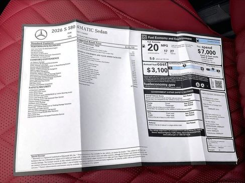 New 2026 Mercedes-Benz S 580 4MATIC Sedan image 13