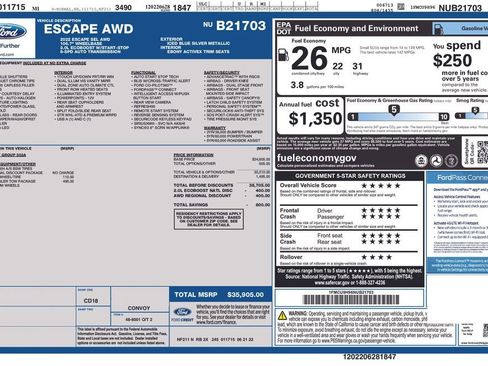 Used 2022 Ford Escape SEL w/ Class II Trailer Tow Package image 6