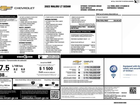 Used 2022 Chevrolet Malibu LT image 9