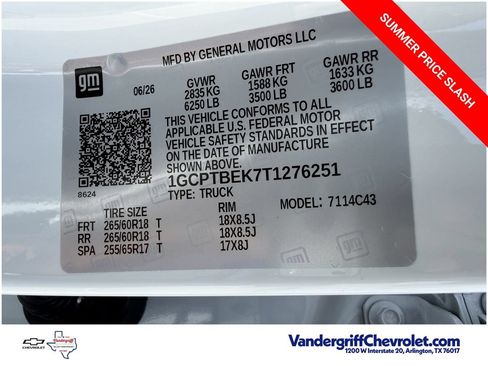 New 2026 Chevrolet Colorado W/T w/ WT Custom Package AWD/4WD image 27