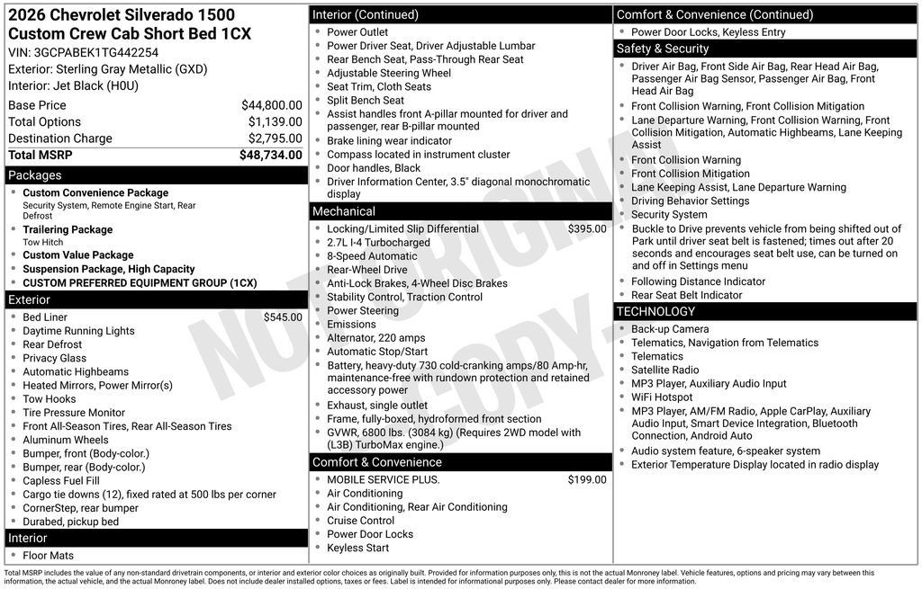 New 2026 Chevrolet Silverado 1500 Custom RWD image 22