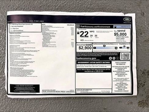 New 2025 Land Rover Range Rover Sport Dynamic SE image 12