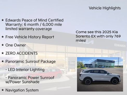 Used 2025 Kia Sorento EX w/ Panoramic Sunroof Package AWD/4WD image 11