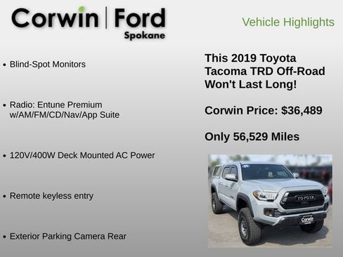 Used 2019 Toyota Tacoma TRD Off-Road w/ Technology Package AWD/4WD image 6
