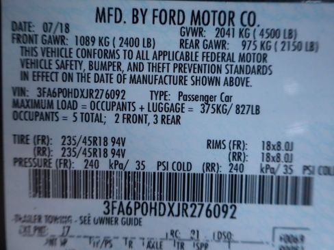 Used 2018 Ford Fusion SE w/ Equipment Group 201A FWD image 46