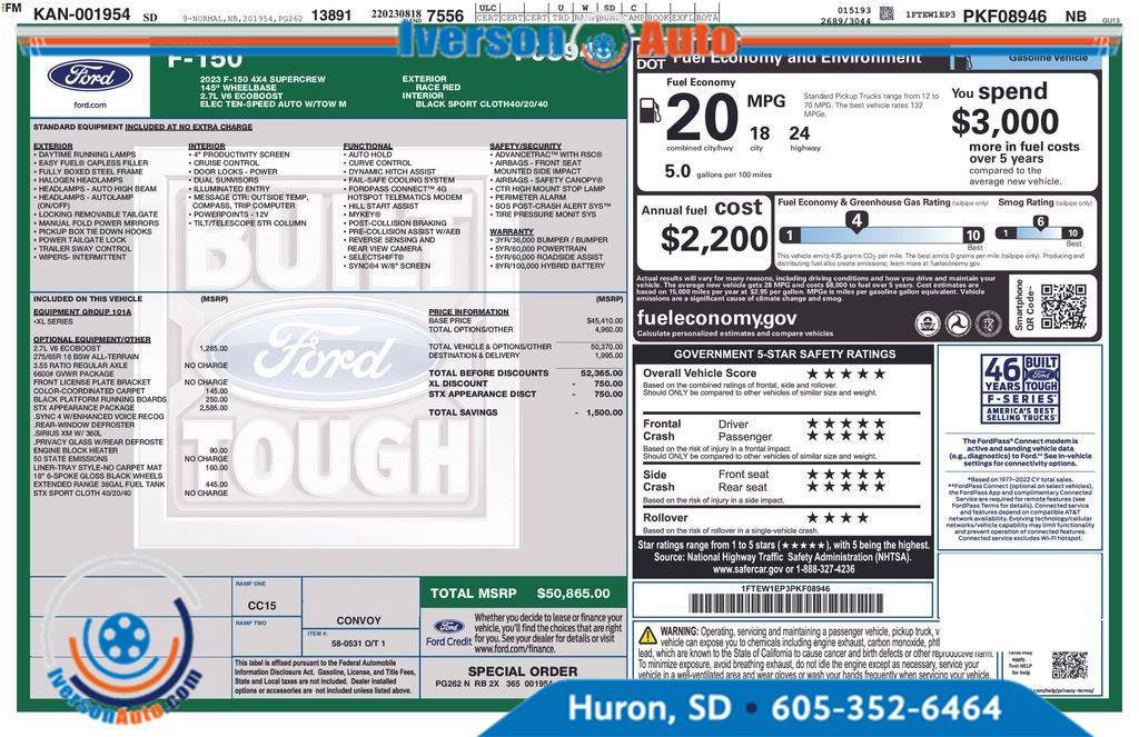 Used 2023 Ford F150 XL w/ STX Appearance Package AWD/4WD image 4