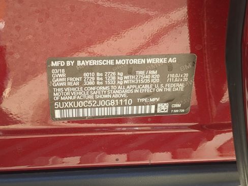 Used 2018 BMW X6 sDrive35i RWD image 25