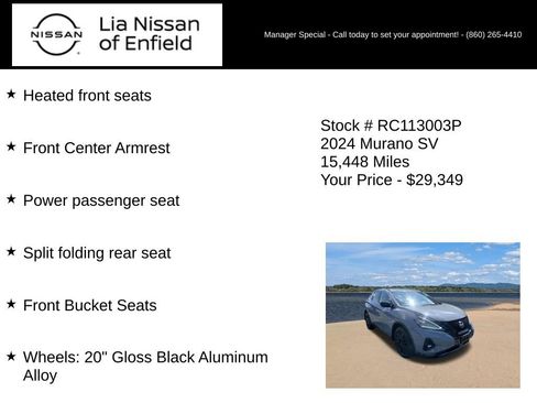 Certified 2024 Nissan Murano SV w/ SV Midnight Edition Package AWD/4WD image 20