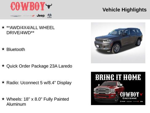 Used 2023 Jeep Grand Cherokee L Laredo image 2