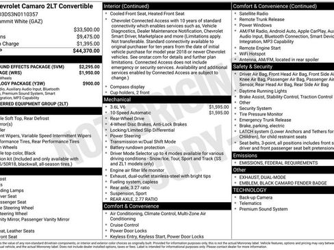 Used 2022 Chevrolet Camaro LT w/ LPO, Ground Effects Package image 56