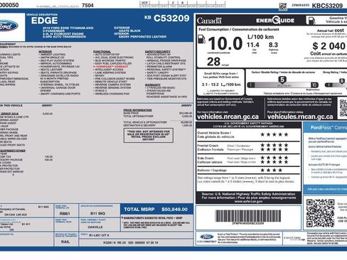 Used 2019 Ford Edge Titanium w/ Equipment Group 301A AWD/4WD image 30