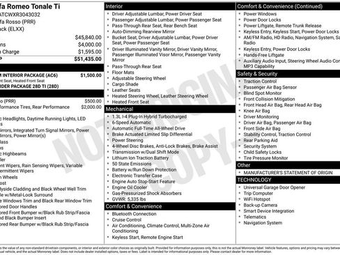 Used 2024 Alfa Romeo Tonale Ti w/ Premium Interior Package image 21