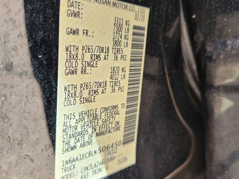 Used 2020 Nissan Titan S w/ S Utility Package image 13