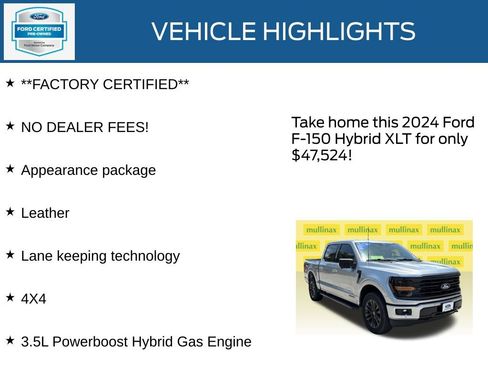 Certified 2024 Ford F150 XLT w/ Equipment Group 303A High AWD/4WD image 11