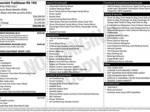 Certified 2023 Chevrolet TrailBlazer RS w/ Convenience Package image 5