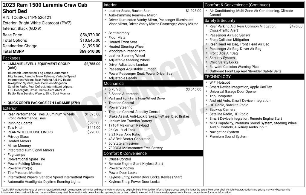 Used 2023 RAM 1500 Laramie AWD/4WD image 36