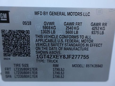 Used 2018 GMC Sierra 3500 SLT w/ Duramax Plus Package AWD/4WD image 45