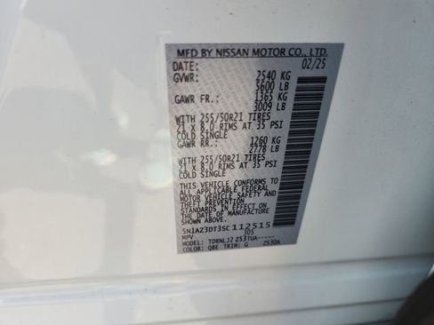 New 2025 Nissan Murano Platinum w/ Cargo Package image 10