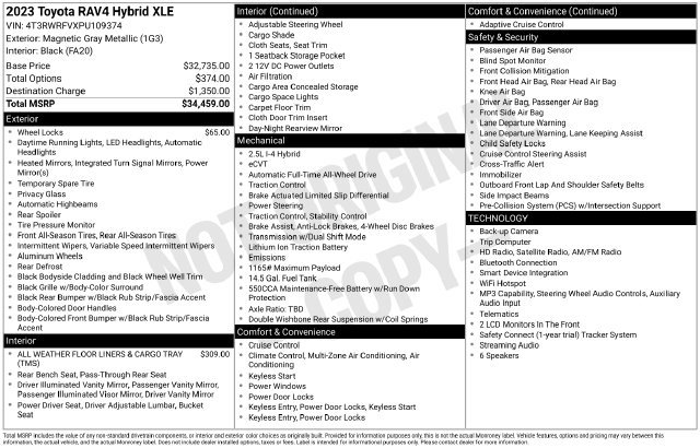 Used 2023 Toyota RAV4 XLE AWD/4WD image 35
