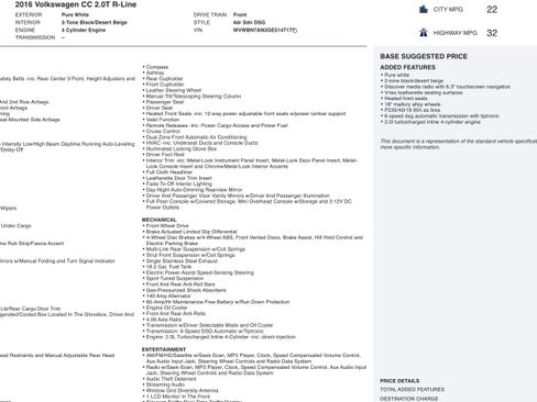 Used 2016 Volkswagen CC R-Line image 4