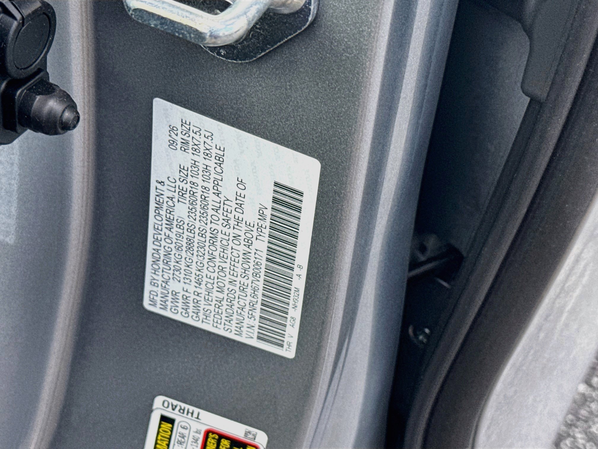 New 2027 Honda Odyssey EX-L image 27