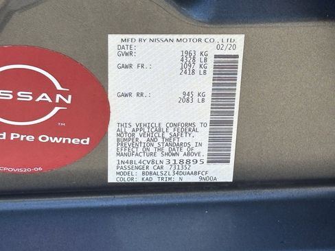 Used 2020 Nissan Altima 2.5 SR w/ Premium Package FWD image 34
