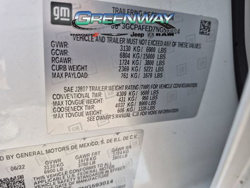 Used 2022 Chevrolet Silverado 1500 High Country RWD image 26