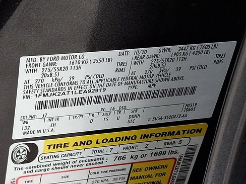 Used 2020 Ford Expedition Max Limited w/ Equipment Group 301A AWD/4WD image 31