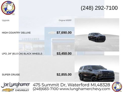 New 2026 Chevrolet Suburban High Country AWD/4WD image 12