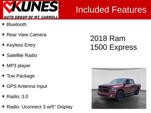 Used 2018 RAM 1500 Express w/ Express Value Package RWD image 3