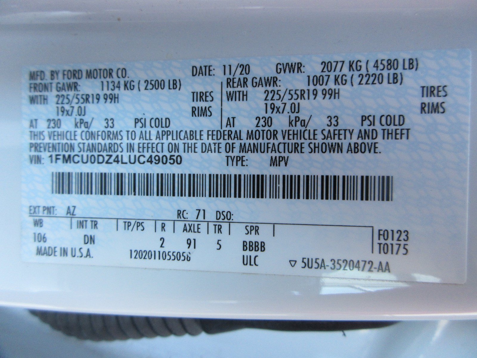 Used 2020 Ford Escape Titanium FWD image 54