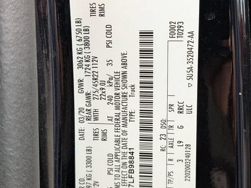 Used 2020 Ford F150 Limited w/ Trailer Tow Package RWD image 29